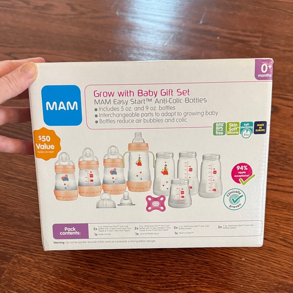 NEVER OPENED Mam Anti-Colic Baby Bottles